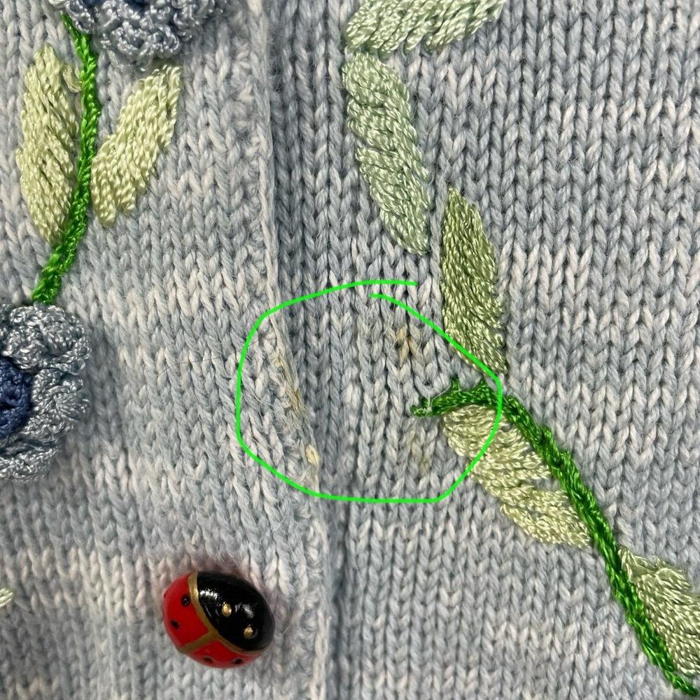 Storybook Knit Embroidered Cardigan Large Women’s - Picture 5 of 8